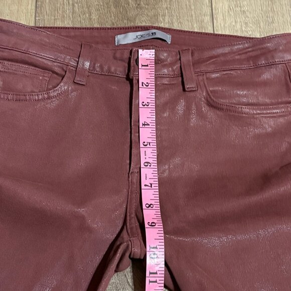 JOE'S Mid Rise Coated Bootcut Jeans Size 29 Marsala - Picture 9 of 13